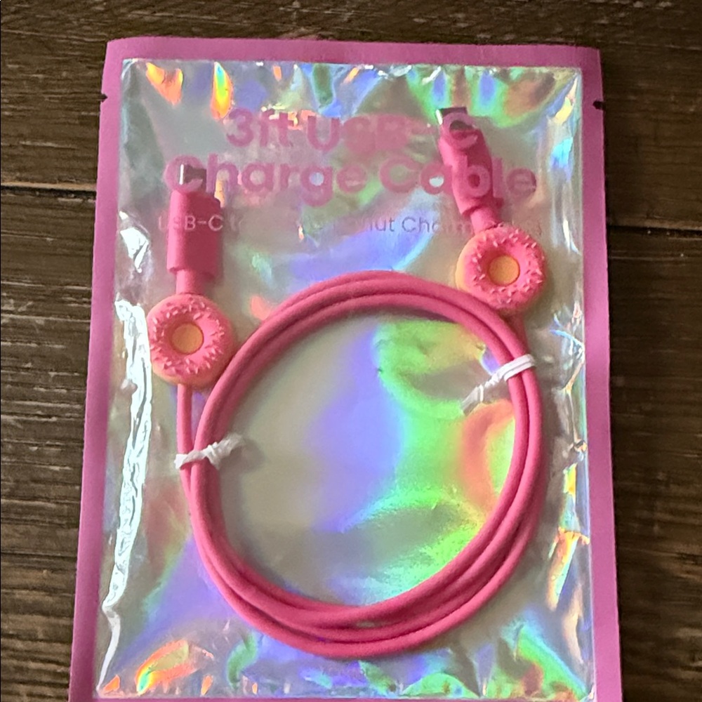 5/$25 Pink donut c charger NEW